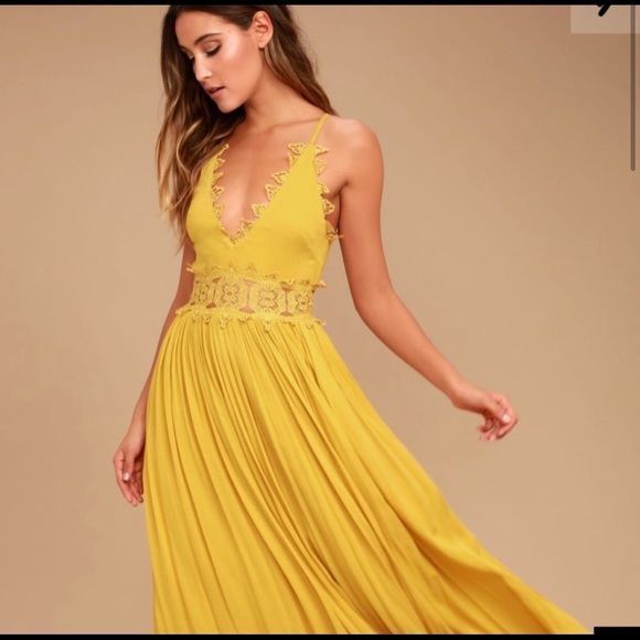 mustard color formal dress